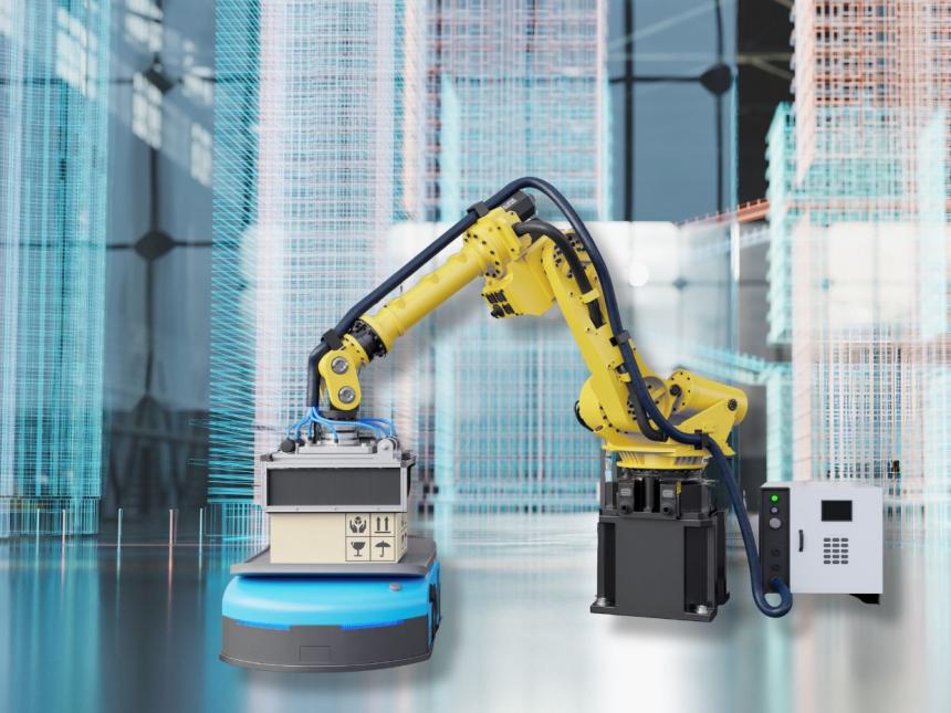 Simulation autonomes Lager Intralogistik